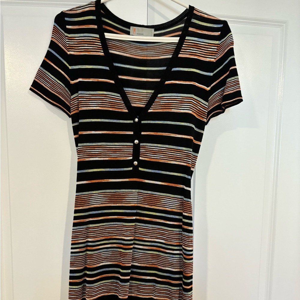 Missoni Striped Mini Dress size 10 made in Italy